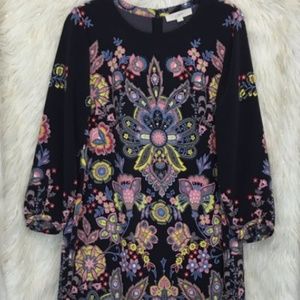 Loft Paisley Floral Shift Dress